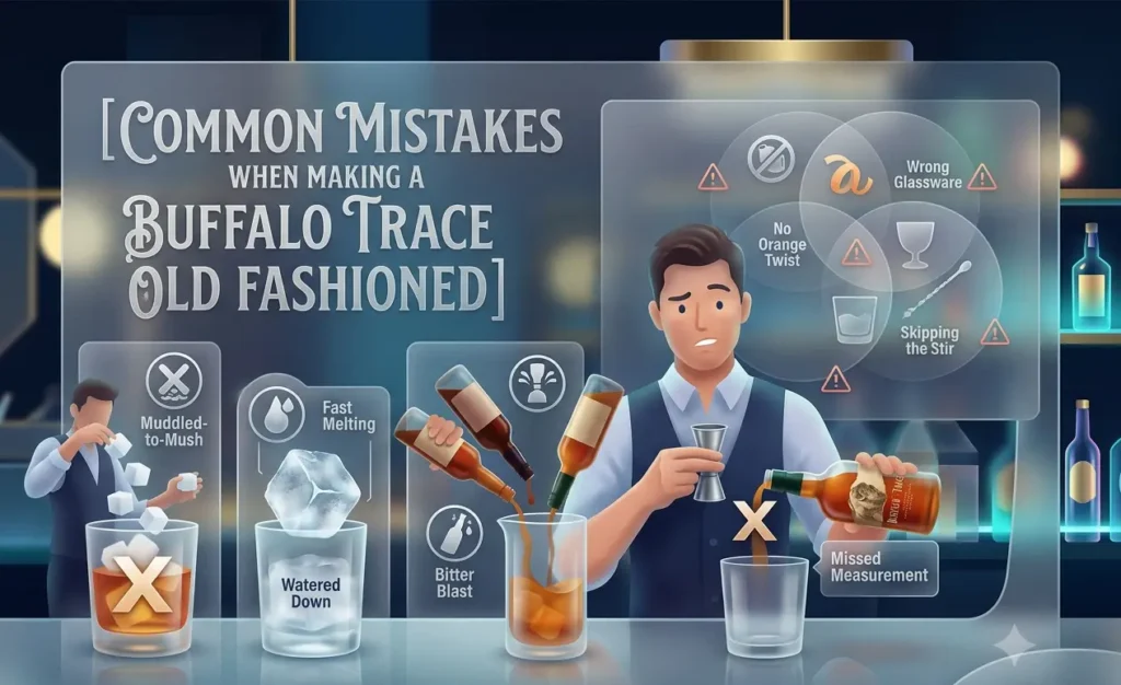 common mistakes when making a buffalo trace old fashioned