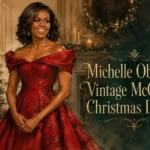 Michelle Obama’s Vintage McQueen Christmas Dress