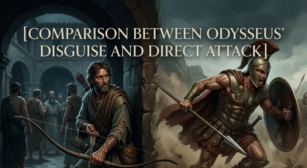 comparison between odysseus’ disguise and direct attack