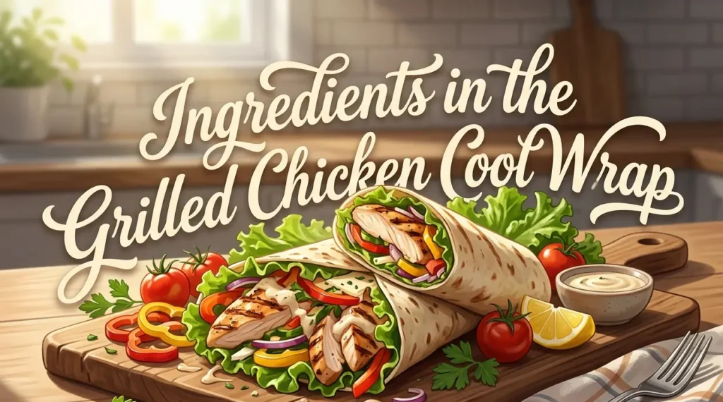 ingredients in the grilled chicken cool wrap
