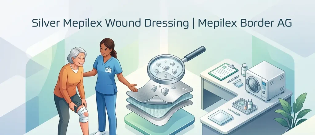 silver mepilex wound dressing mepilex border ag